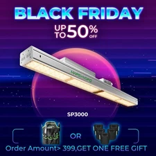 New upgraded Mars Hydro SP3000B Dimmable LED Grow Light for 4'x2' Garden Plants