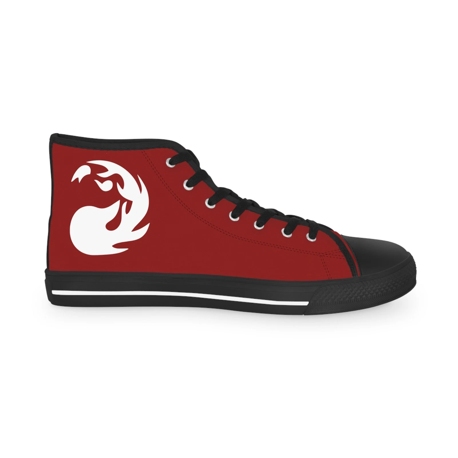 High Top Sneakers Men MTG fan art Fire Red Mana symbol game mountain Shoes