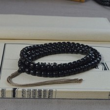 8mm Ebony Wood Mala Beads 108 Bead Necklace Bracelet Couple