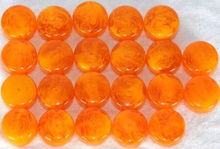 Vintage Butterscotch Amber Bakelite Catalin 22 Large Prayer Beads Necklace 448g