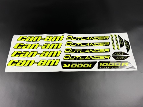 CAN-AM CANAM OUTLANDER 1000R 1000 R DECAL SET LAMINATED FLUORESCENT FLO YELLOW - Picture 2 of 11