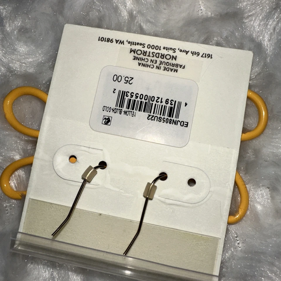 Pendientes Margarita Centro Cristal Rosa Alambre Amarillo Edición Abierta Foto 2 de 2