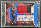 MICHAEL PENIX JR. 2024 PANINI ORIGINS ROOKIE JUMBO JERSEY PATCH AUTO BLUE RC /49