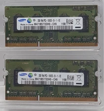 Samsung 4GB x Pair 2GB DDR3 1333Mhz RAM Notebook SO-DIMM PC3-10600S Tested