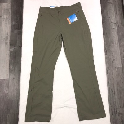 Columbia Omni Shield Straight Leg Active Fit Women s Pants Olive Green Size 14 
