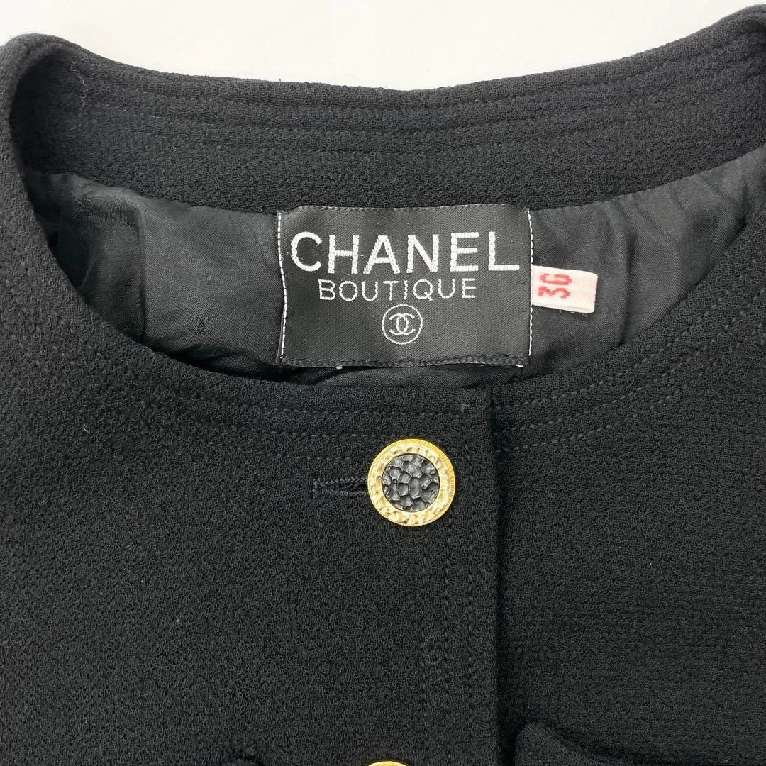 Giacca CHANEL bottoni oro blu navy 36