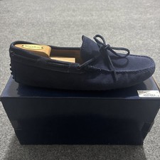TOD'S Made in Italy Suede Bit Driving Loafer in Blue Size US 9.5 695