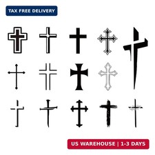 11 Cross Temporary Tattoos for Men Christian Religious Waterproof Semi Permanent