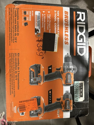 #ad Ridgid R92082 18v Brushless Hammer Drill And Impact Driver Kit $275.00