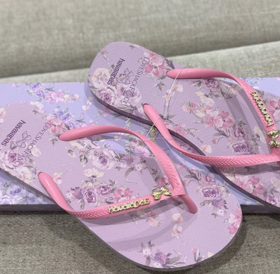 🎀 Chanclas delgadas LoveShackFancy x Havaianas para mujer 9/10 🎀 nuevas en caja Foto 4 de 4