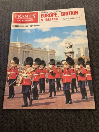 Vintage 1977 1978 Frames Of London Tours Europe Britain Ireland Guide B35 - Picture 1 of 4