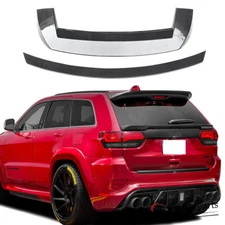 FOR 2013-2021 JEEP GRAND CHEROKEE R STYLE REAR ROOF SPOILER + TAIL GATE MID WING