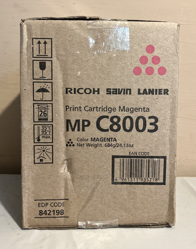 Genuine Ricoh Savin Lanier Magenta MP C8003 Cartridge 842198 New Sealed Boxes