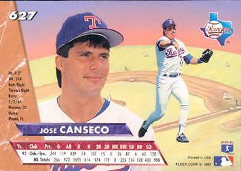 Jose Canseco Baseball Cards - RC's, Base Cards, Inserts, etc. - You Pick - Picture 236 of 365
