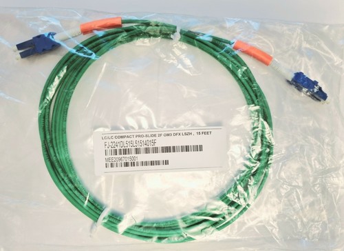 3m 11ft OM3 Fibre Cable Compact Pro-slide Duplex Patch Lead LC LC LSZH ...