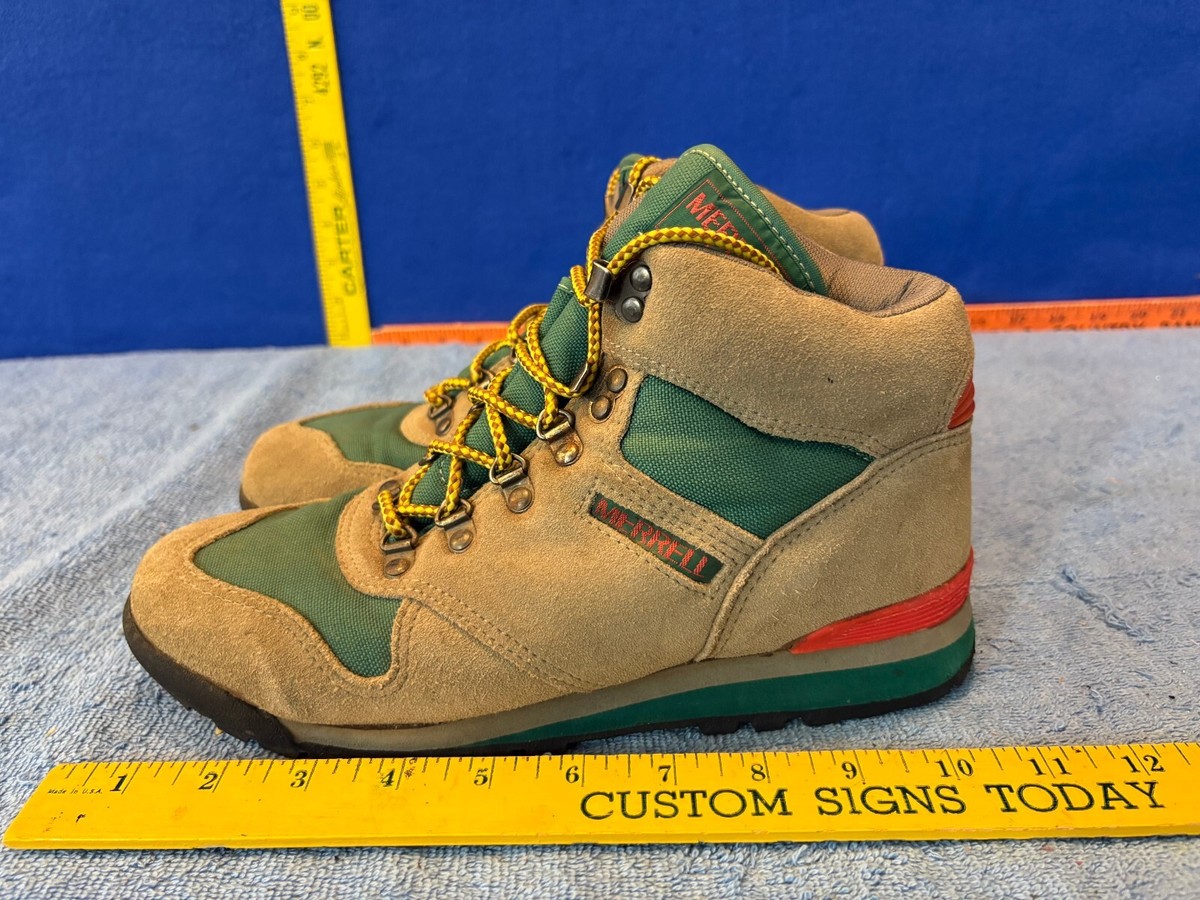 Merrell Lazer Vintage Grey & Teal Suede Hiking Boots Women display picture 1