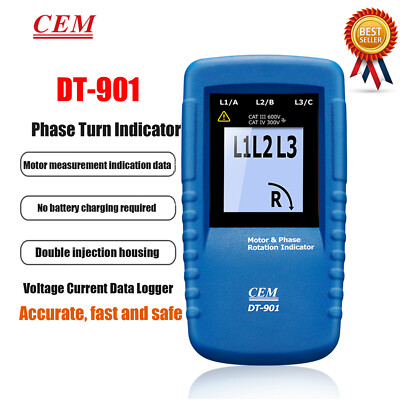 CEM DT-901 Phase Rotation Indicator/Socket Polarity and Earth Leakage Tester  KD