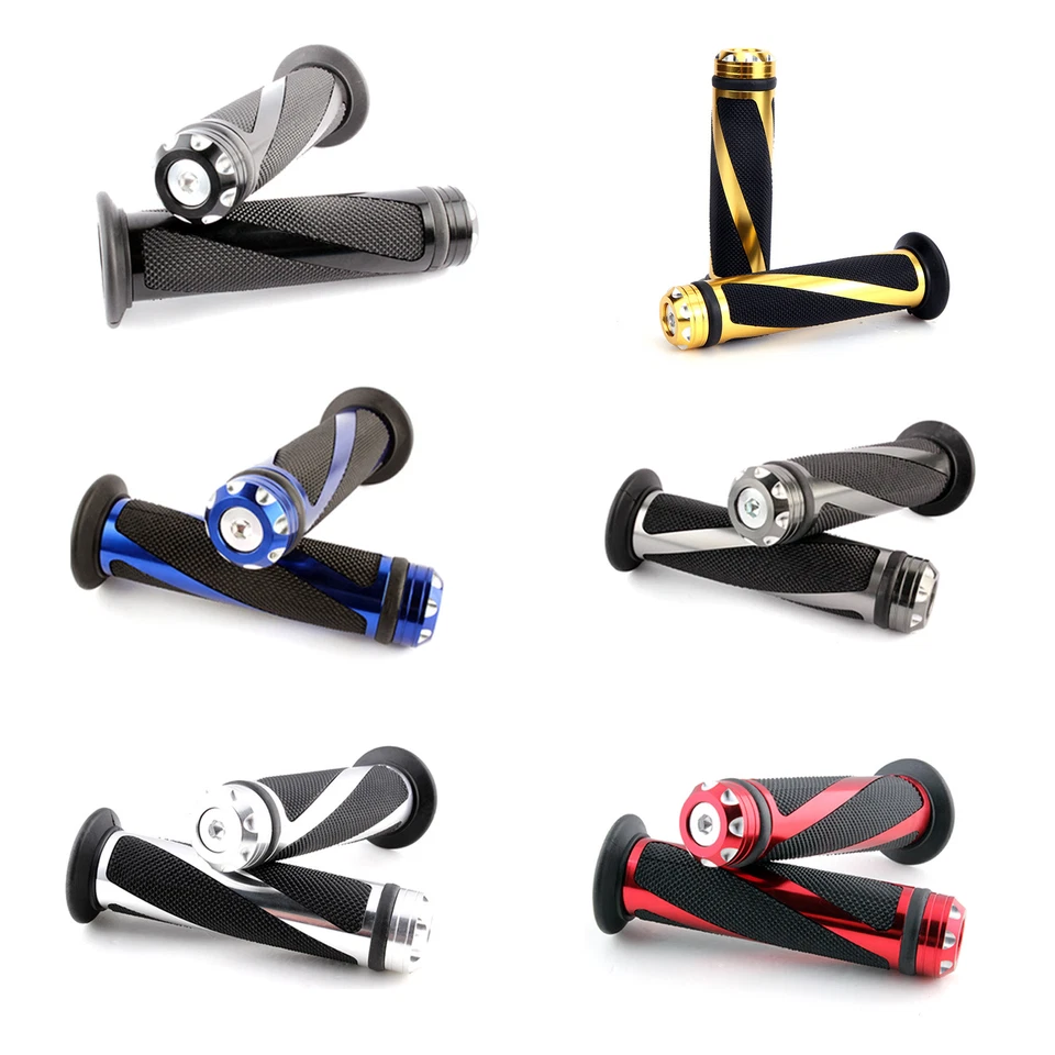 For Honda CBR1000RR / Honda CBR600RR Black Motorcycle Hand Grips Rubber Gel - Image 3 of 4