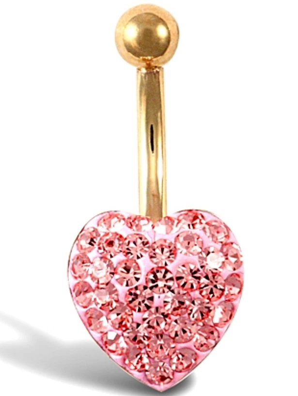 9 carat hotsell gold belly bar