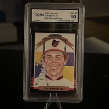 1985 DONRUSS DIAMOND KINGS #14 CAL RIPKEN JR. ORIOLES HOF GMA 10