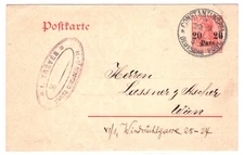 Levant GERMANY PO ABROAD TURKEY Stationery Card Constantinople Vienna 1911 MA473