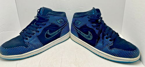 Nike Air Jordan Retro High Shoes Polka Dot Laser Blue 136065-042 Mens Size 9.5 - Picture 4 of 11