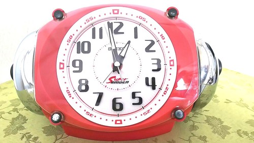 Vintage Rare SEIKO Super RAIDEN Alarm Clock Large Bell Sound 1988 220 mm Japan - Picture 6 of 12