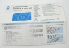 Minolta AF Tele 60 Freedom Dual 60 Fold Out Instruction Manual