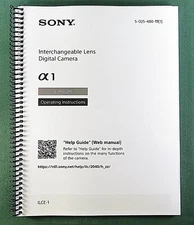 Sony ILCE-1 Instruction Manual: 96 Pages & Protective Covers!