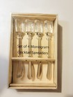 New Set Of Four Monogramed M Cocktail Spreaders Mango Moon