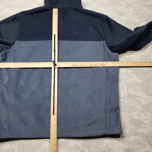 Columbia Sweatshirt Mens XL Blue Fleece Zip Up Pockets Outdoors Hiking Travel - Picture 9 of 12