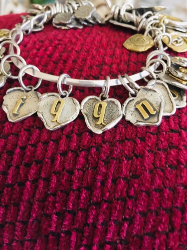 Waxing Poetic SterlIng Silver Brass Heart Insignia charm: qquuuiiix - Picture 3 of 6