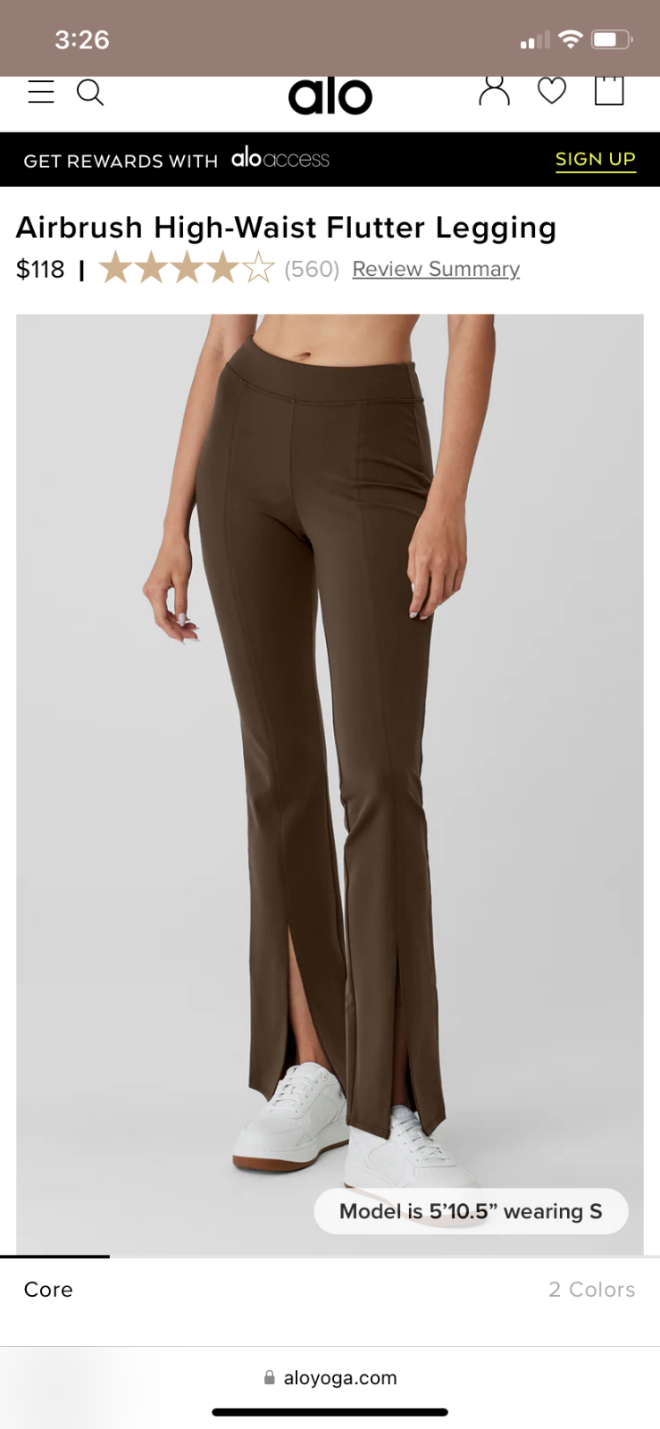 Alo XS High-Waisted Yoga Leggings for Workouts