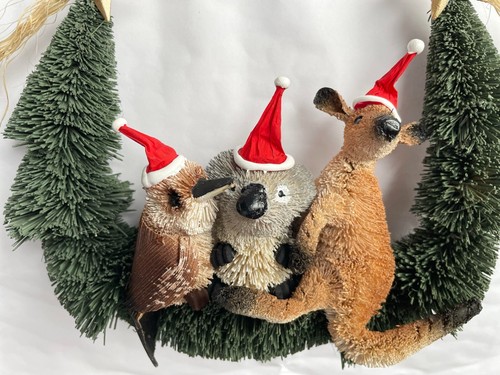 COLGADOR DE PUERTA DE NAVIDAD - ANIMALES AUSTRALIANOS, CANGURO, KOALA, PÁJARO CUCABURRA - Imagen 3 de 3