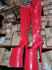 HANDMADE LACK ELASTIC HIGH  SEVERAL COLOR SIZE 5-16 HEELS-12'  30cm POLAND