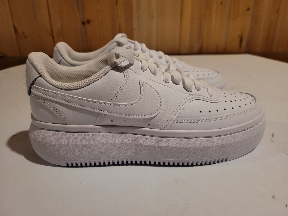 Nike Womens Court Vision Alta LTR in White, Size 7, DM0113