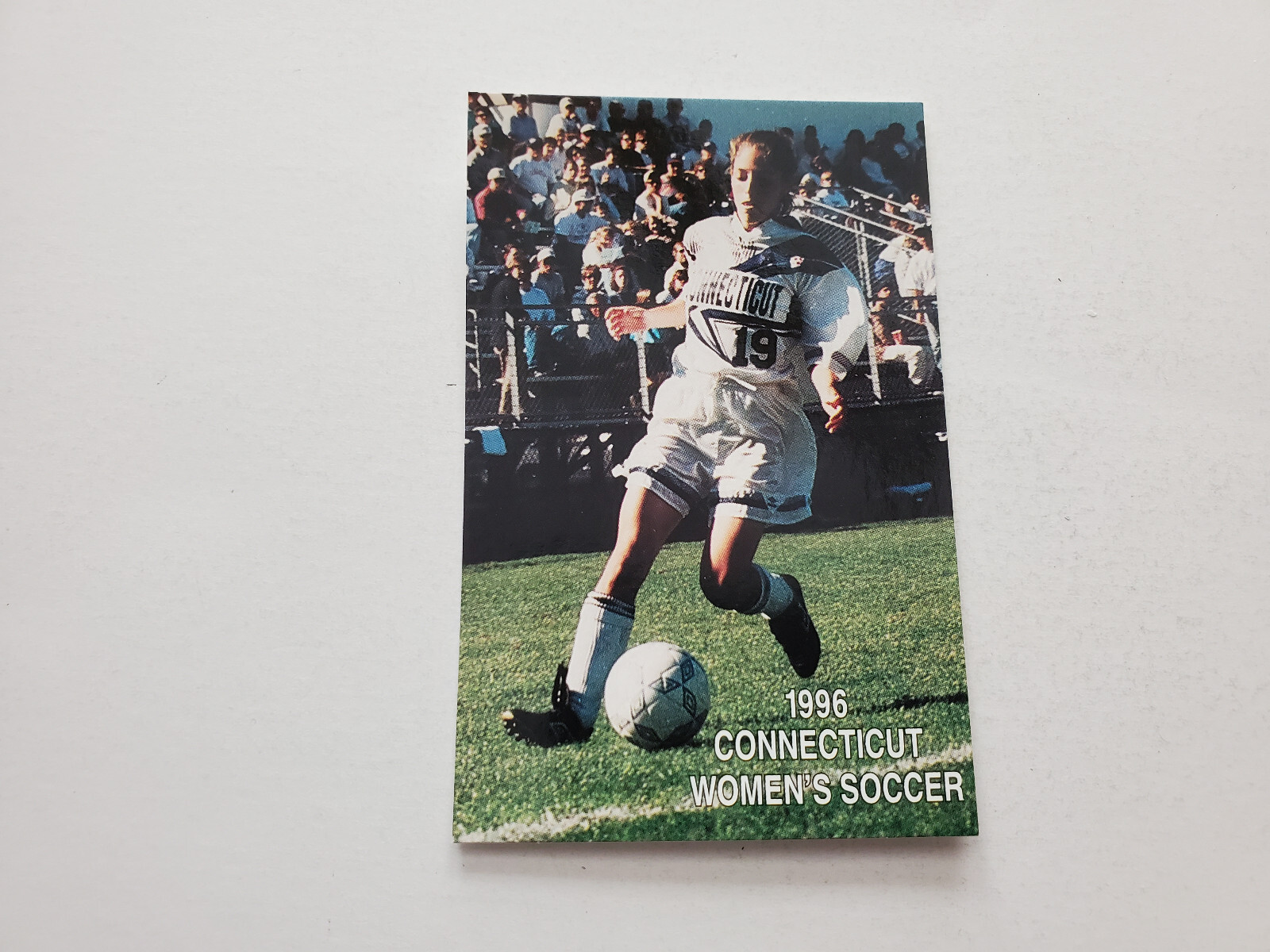 RS20 Connecticut, University UConn 1996 Women's Soccer Pocket Schedule Card