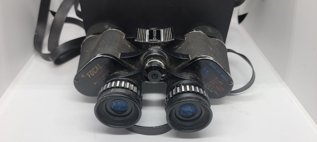 Vintage Binoculars Kmart FOCAL Siam Cat Optics 8x40 wide angle 9' 1000yrds
