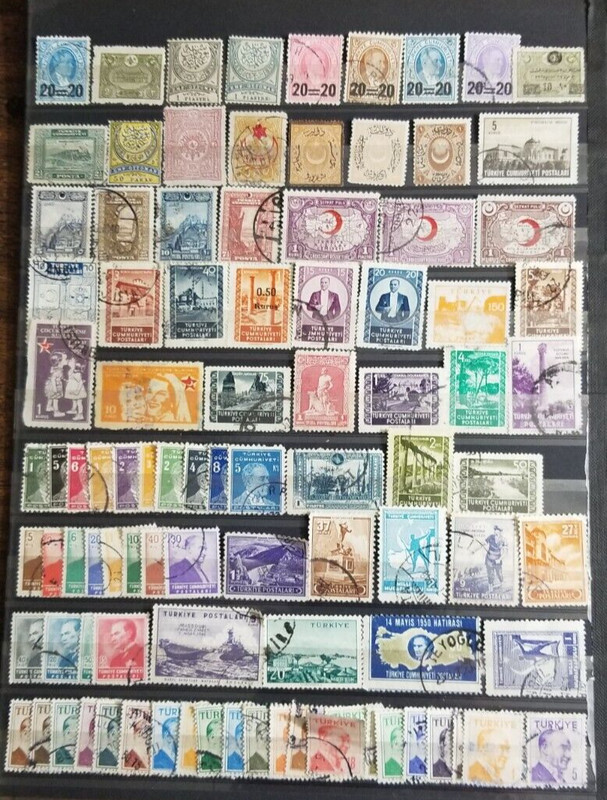 Turkey Stamp  Accumulation- Late 1800s-on/Hundreds of Stamps