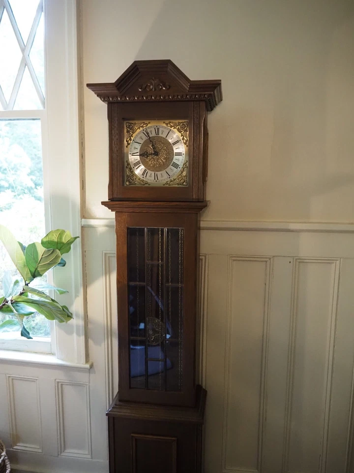 Винтажные бабушкины часы 1970 Kieninger — немецкого производства, с цепным приводом. - Изображение 3 из 4