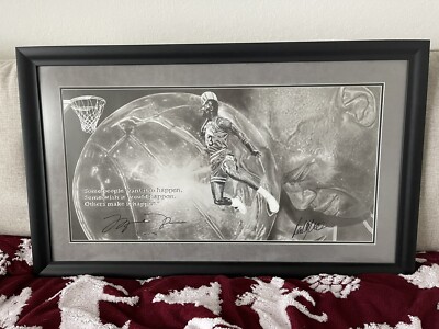 Micahel Jordan Signed Robb Scott Pencil Art LE 45/72 UDA | eBay