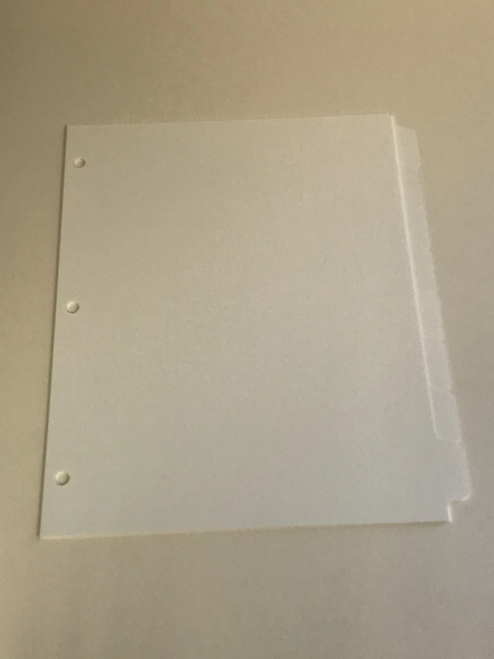 Divisores de pestañas Xerox Never Tear Index, 8 pestañas, blanco, 8 1/2" x 11", 1 juego, 3R14999 Foto 4 de 4