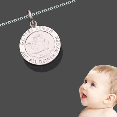 FACHHANDEL-DIREKT Namen Gravur Schutz Engel Silber 925 Gottes Segen auf all deinen Wegen mit kette
