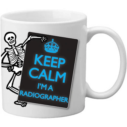 Keep Calm I'm A Radiographer Skeleton X-Ray Gift Doctor's Hospital Mug - Picture 2 of 2