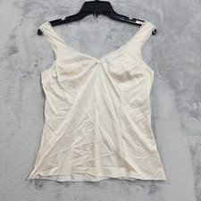 Vintage Lorraine Camisole Womens 34/S Ivory Cream Slip Tank Lace Nylon Lingerie