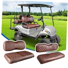 4PCS Golf Cart Seat Fits YAMAHA/G29/Drive2 Front and Rear Brown Brown 8438