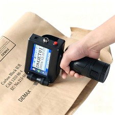 Handheld Inkjet Printer Prints Production Code and Serial Number and Expiry Date