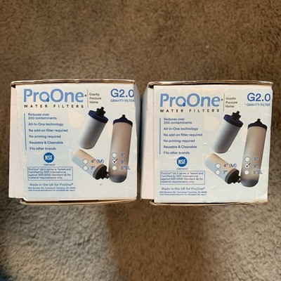 2 Pack | ProOne G2.0 Gravity Water Filter 9'' NSF Certified