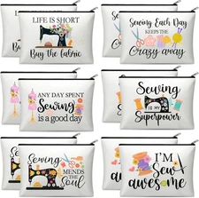 Reginary 12 Pcs Sewing Makeup Bag Gifts for Quilters Quilt Cosmetic... 