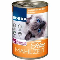 Edeka Katze Feine Mahlzeit Mit Huhn Und Rind 400G Dose